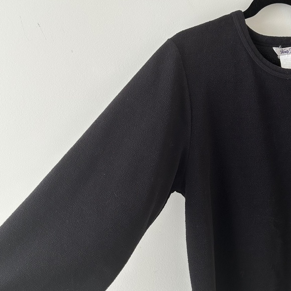 Vanity Fair Black Fleece Crewneck Top - Picture 8 of 15